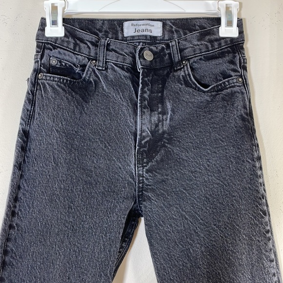NWOT. Reformation Cynthia High Rise Straight Leg Organic Cotton Jeans Women’s-23 - Picture 11 of 16